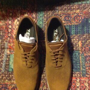 Cole Haan Men's 2.ZeroGrand Brown Suede Wingtip Oxford Shoes- 11.5M - New in Box